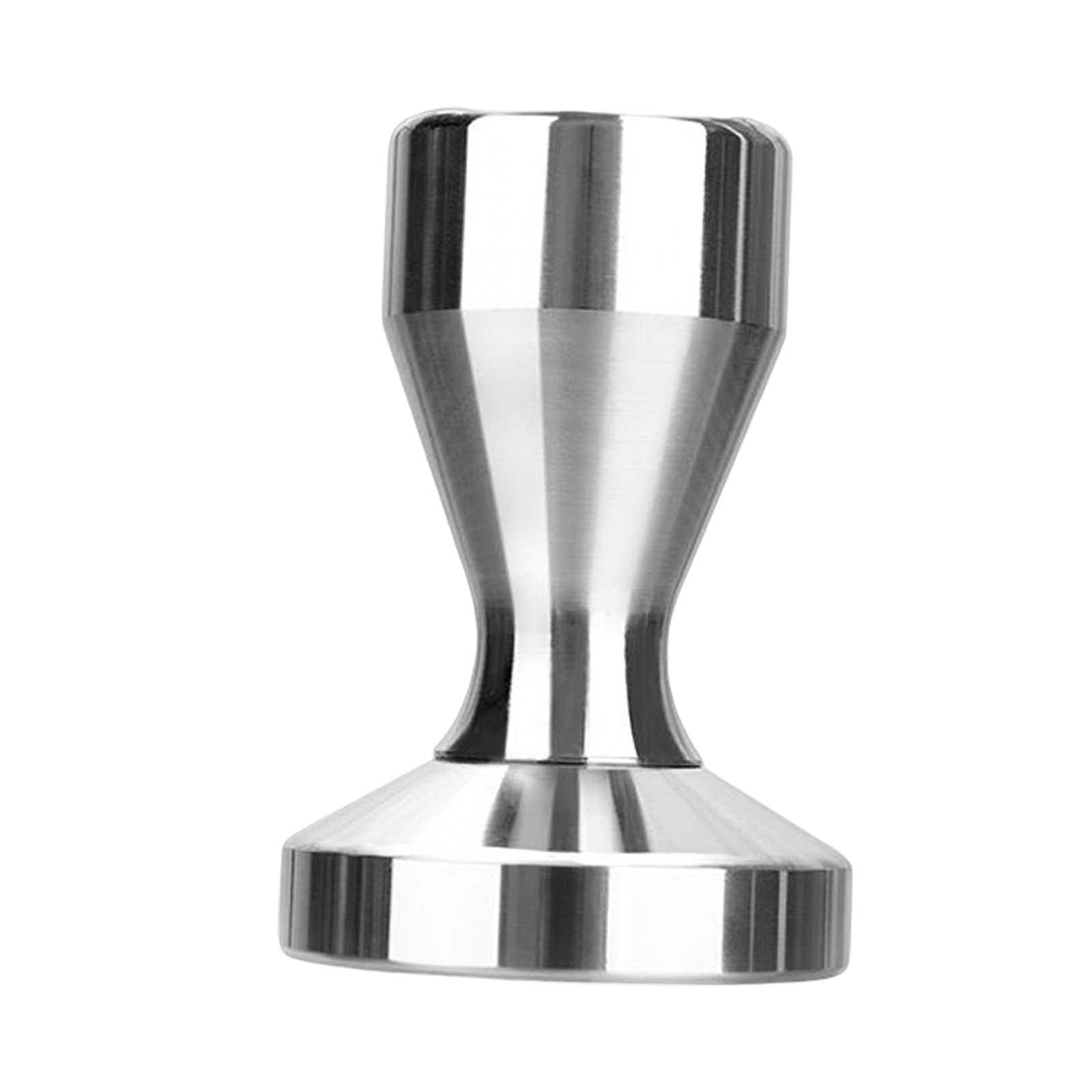 Pressino per caffè in Acciaio Inox, Pressa per Espresso, Distributore, Base Piatta, Manico Ergonomico Removibile, Accessorio Adatto per Macchine da Ca, 49MM