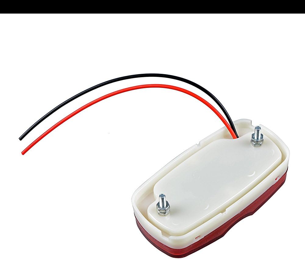 Astra Depot Surfacemount Bullseye 12-LED Side Marker Clearance Light For Trailer Truck Bus Lorry 12V-24V (Pack of 10, RED)