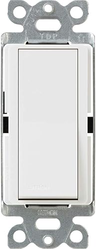 Vista 26 de Lutron MAIN-22200 interruptor de encendido/apagado, 2 unidades, color blanco, 15 amperes, un solo polo