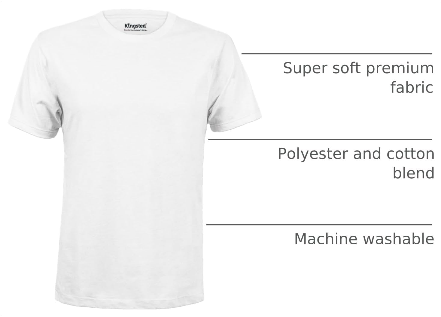  Mens T-Shirts - Soft & Comfy Cotton Blend - Classic Fit Tee Shirts thumbnail
