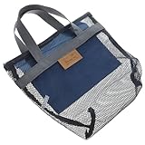 FRCOLOR 2個大容量 メッシュ 収納バッグ 旅行 ビーチ キャリーバッグ 持ち手付き 軽量 水泳用具 雑貨 小物 整理ポーチ アウトドア 休暇 使いやすい ジッパー付き