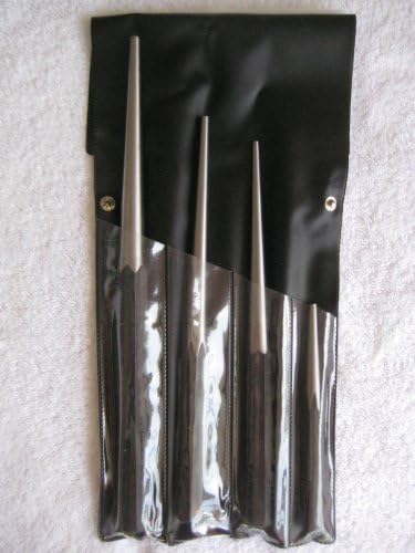 Carquest Professional Grade, 4 Piece, Extra Long, Tapered Punch Set, Hardened, Tempered, CRV Steel, 3/16, 5/32, 3/16, and 1/4 Inches