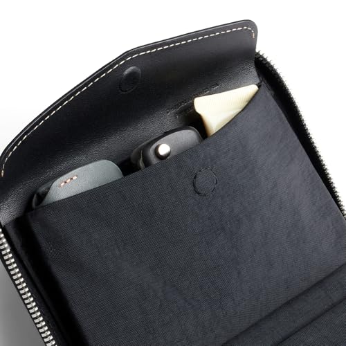 Image of Bellroy Folio Wallet (compact leather folio /clutch wallet with space for cards, bills and coins, plus everyday essentials) - Black