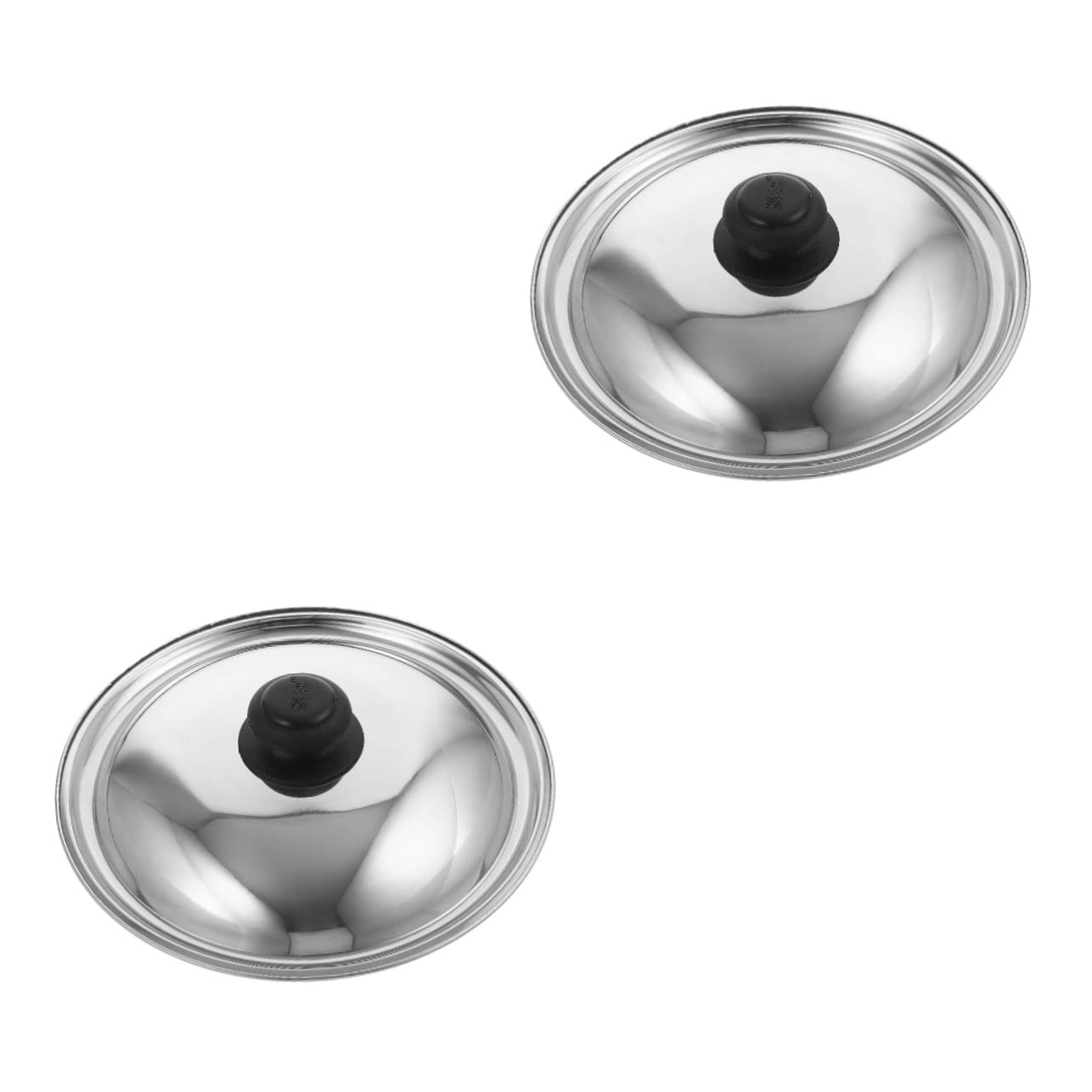 2 Pezzi Coperchi per pentole in Acciaio Inox, coperchi universali per pentole, coperchi a Cupola per pentole a Vapore in Acciaio Inox, coperchi per Ciotole, coperch