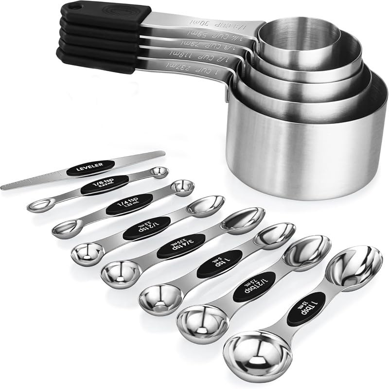 Set de 13 piezas imantadas de tazas y cucharas medidoras miniatura 1