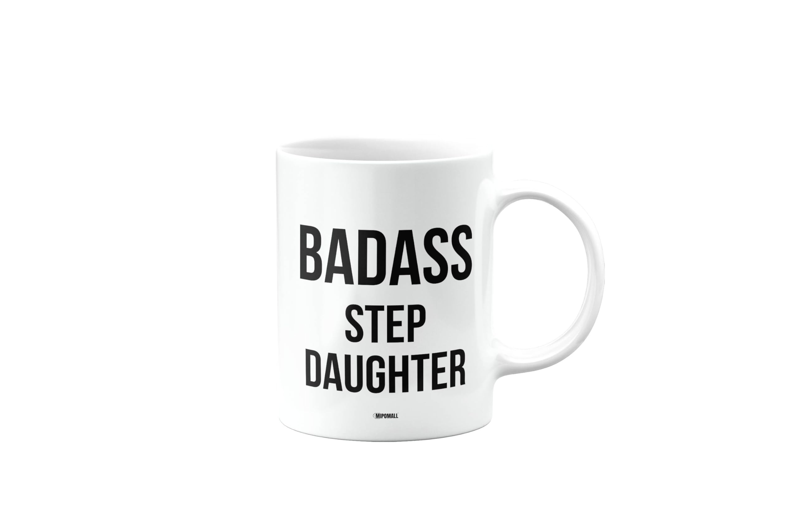 MIPOMALL Badass Step Daughter Mug, Funny Gifts, Joke, Silly, Gag Present, Birthday Cup, Secret Santa, Present for Christmas, mm-CA_223_160 โ image 1