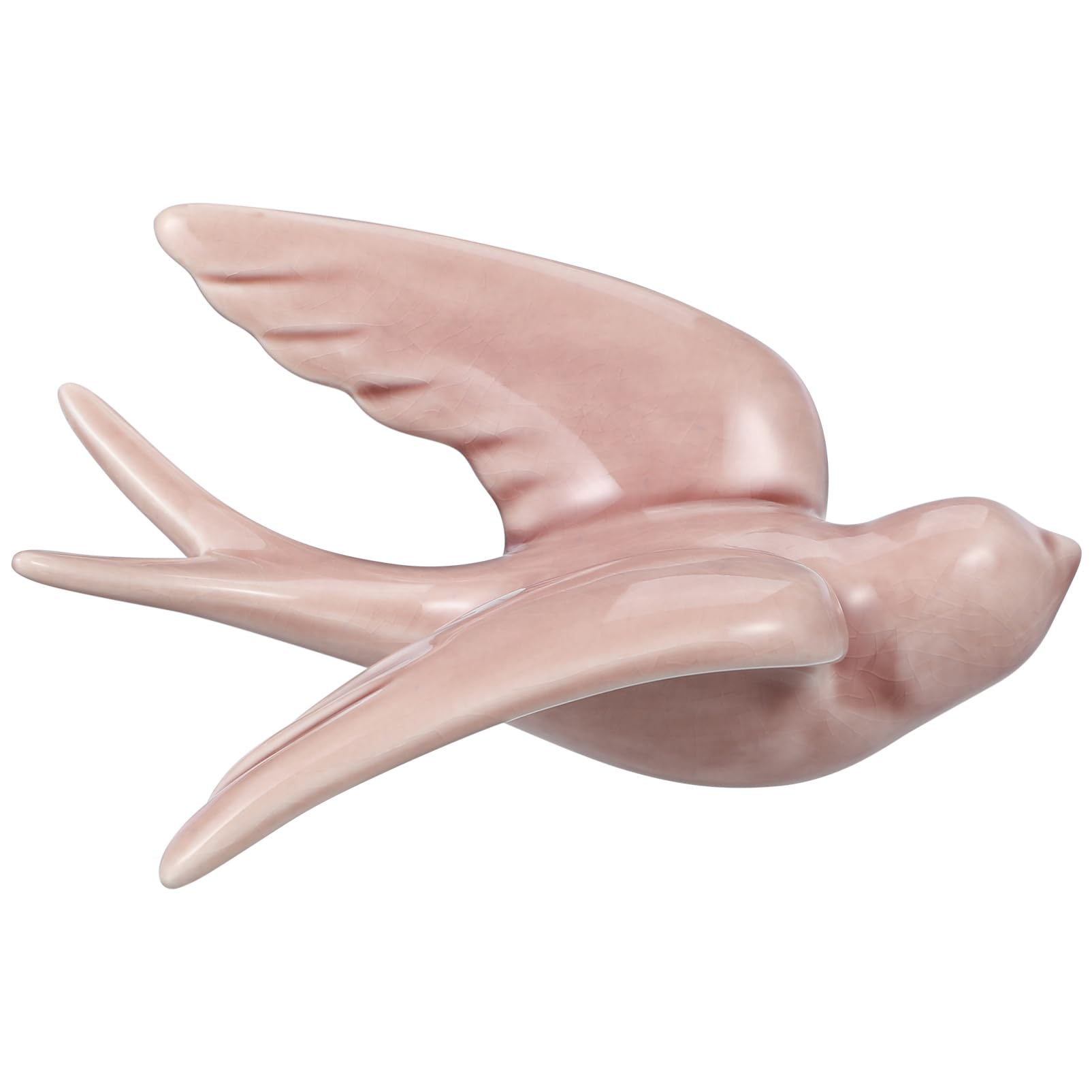 SUPVOX Ceramic Wall Mounted Swallows - Nordic Bird Sculpture for Indoor and Outdoor Wall Art - 16.5 x 12 cm Decorative Flying Birds for Home Living Room and Office Decor