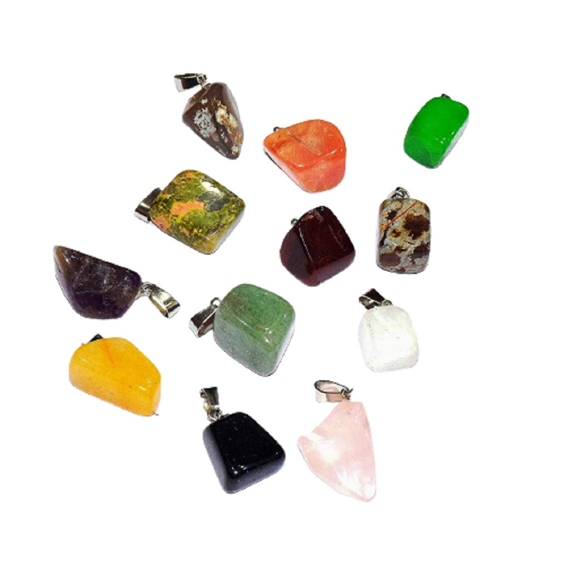 Chakra Crystal Healing Stone Pendants for Men & Women (12 Pcs)-image-15