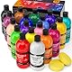 Nicpro 18 Farben große abwaschbare Temperafarbe für Kind (250ml×18), Acrylfarben Set Bulk Farbe liefert ungiftig Eierfarben für Kunst, Handwerk, Poster, Finger malen, Acrylfarbe für Schule, Haus