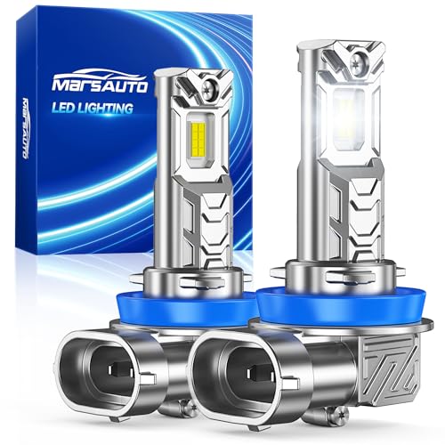 Image of Marsauto M1C H11 30000LM Fanless LED Bulbs, 6500K IP68 - 2 Pack | Fits H8 /H9 /H16, 1:1 mini no adapter, plug & play, ultra quiet, IP68 waterproof, 5-min install