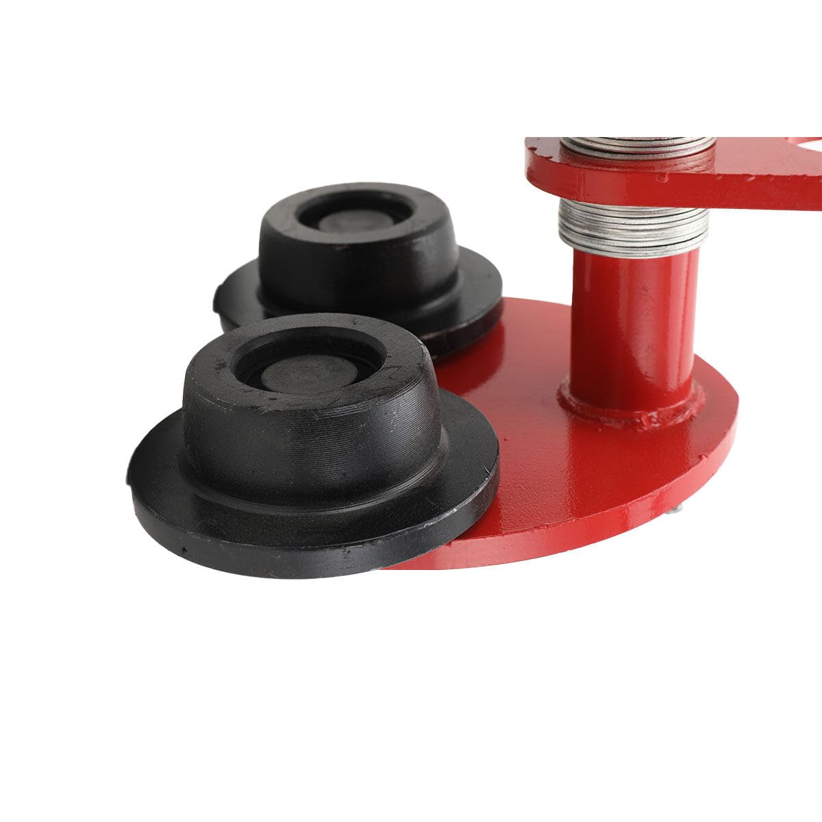 Rollfahrwerk 2000 kg Flanschbereich 80-168 mm Krankatze Laufkatze Handfahrwerk für Kran mit 3 Meter Kette, Rot