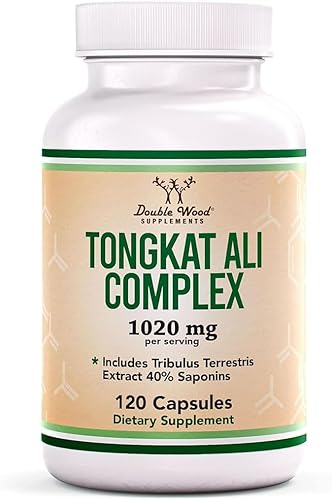 Extracto de Tongkat Ali 200 a 1 para hombres (Longjack) Eurycoma Longifolia, 1000 mg por porción, 120 cápsulas – Apoyo a la salud masculina con 20
