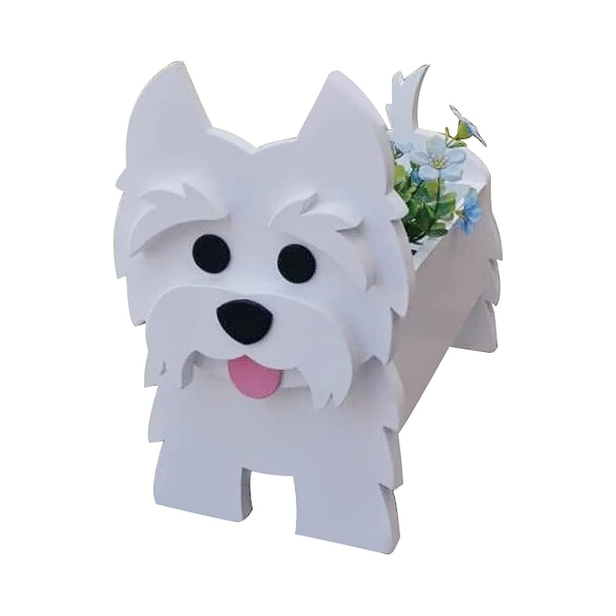Cute Dog Planter Pot, Detachable PVC Animal Flower Pots for Succulents