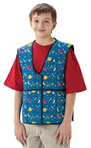 Tumble Forms 2 Weighted Vests, Secure Pocket Weights to Calm & Focus Children Senses with SID or ADHD, Large, Patterned, 8 Pockets