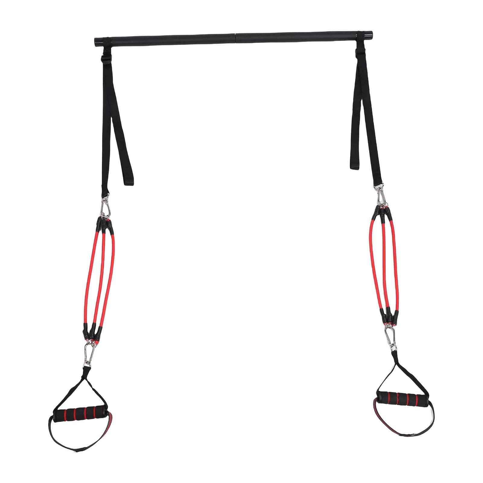 Dilwe - Kit de barra de pilates con 6 bandas de fitness ajustables, barra de tonificación multifuncional para gimnasio en casa, ejercicios de pilates, entrenamiento de fuerza, entrenamiento completo