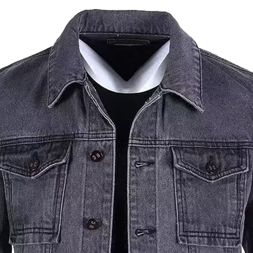 Chaqueta de mezclilla ligera para hombre miniatura 3