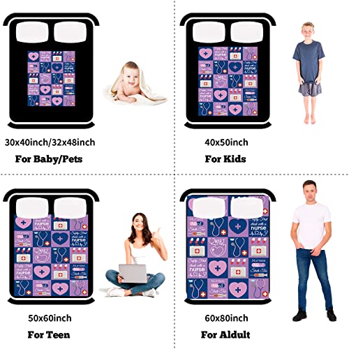 Nurse Gifts Soft Nurse Gifts for Women Throw Blanket Gifts for Nurses Nurses Week Gifts, Nurse Blanket - Image 4