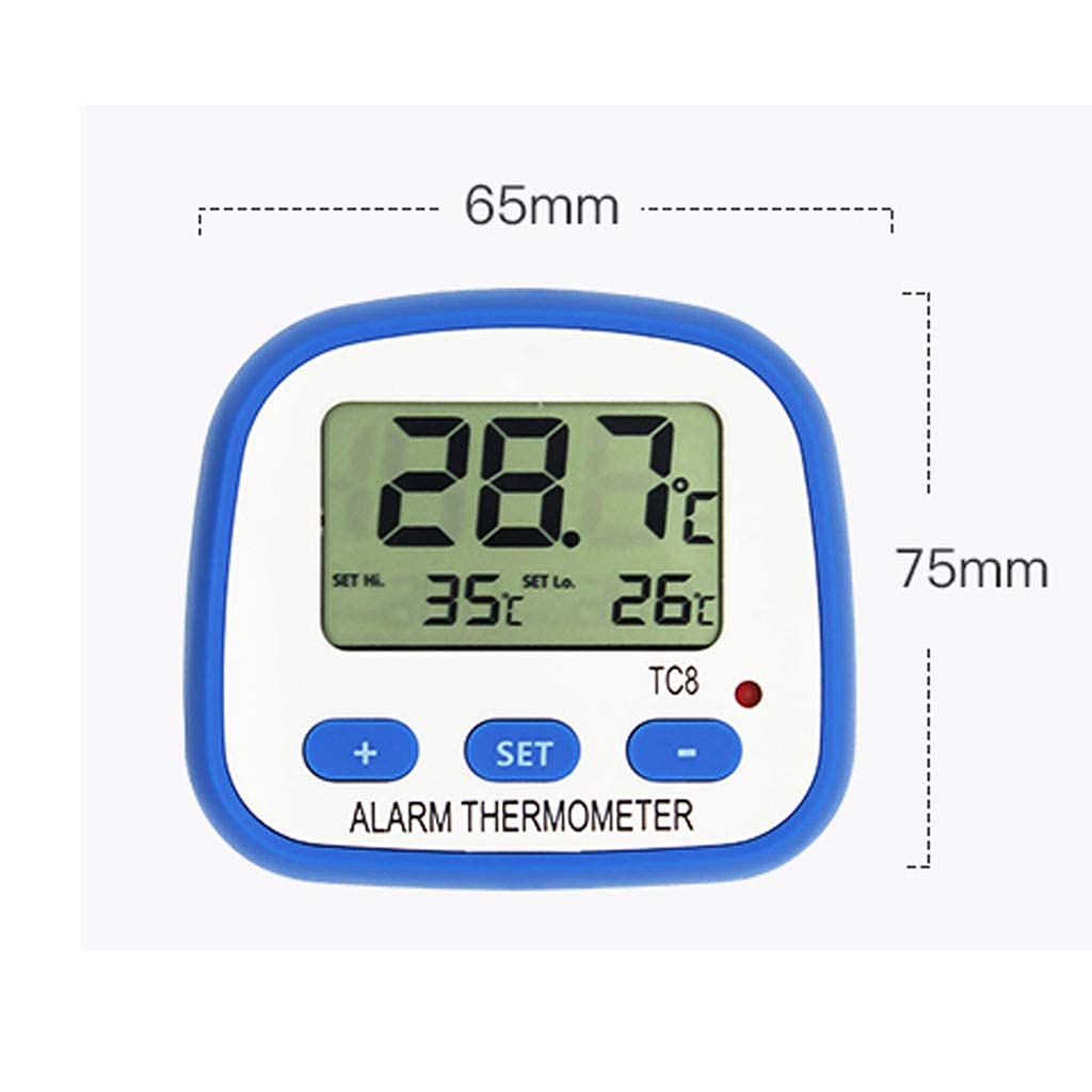 Termómetro para frigorífico Congelador Ajustes de alarmas de Temperatura Alta y Baja con indicador LED Termómetro de refrigeración Digital con magnético