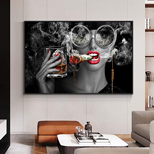 Peinture murale moderne femme sexy pour réinventer la déco du lit chambre