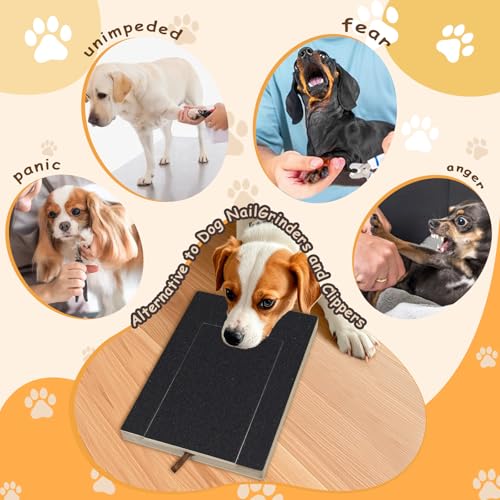 Mauepersu Krallenschleifer für Hunde mit Snack-Box,mit Leckerlibox Hunde Kratzbrett für Nägel Stressfrei Kratzbrett für Hundekrallen Sandpapierbrett Scratch Board Dog,Alternative Krallenschleifer