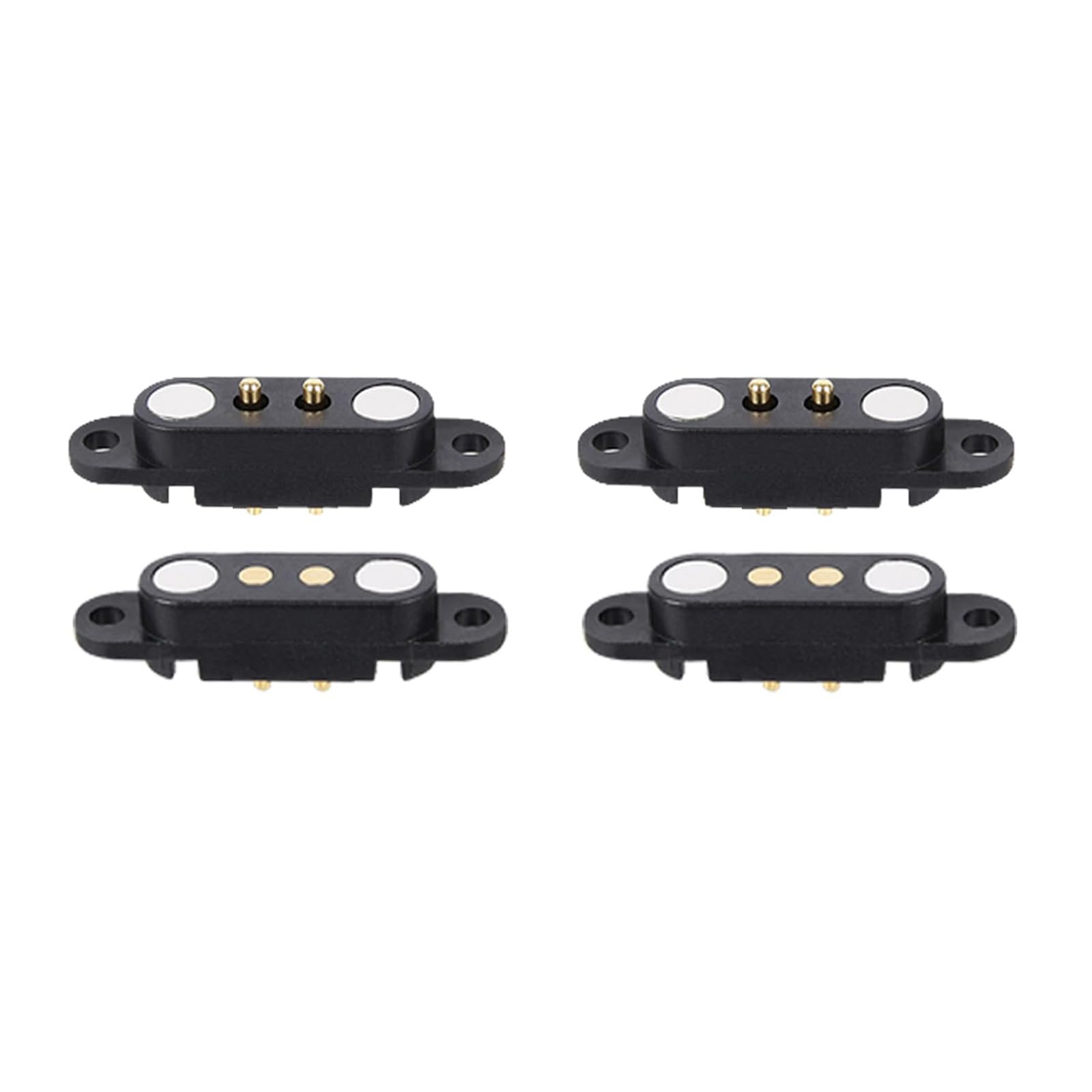 2 Pair 2/3/4/5/6/7/8Pin Magnetic Pogo Pin Connector with Positioning Hole, Male+Female 2.54MM Spring Loaded Pogopin Connector DC Power Charge Probe Socket (2Pin)