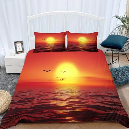 Housse de couette 200x200 oiseaux et parure de lit microfibre