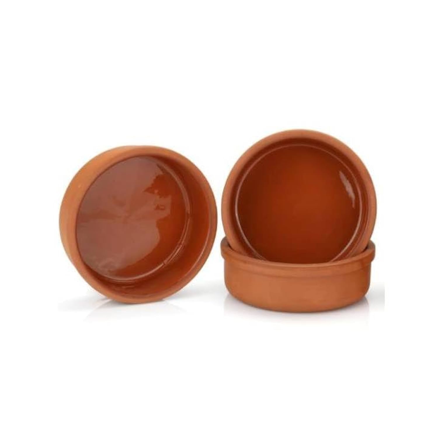 Portal Clay Pot for Cooking - Handmade Oven Bowl Tajine Cooking Pot - Microwave & Oven Safe - 3 Piece