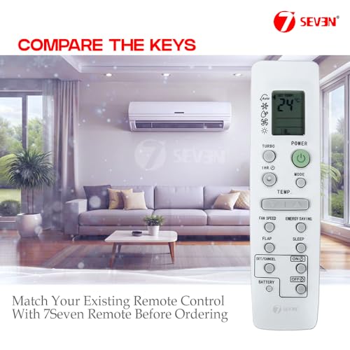 Image of 7SEVEN Compatible Samsung Ac Remote Original ARC-1400 DB93-03012G Model 6 of Split and Window Air Conditioner Suitable for 1 1.5 2 Ton Samsung ac - Match Exactly with Existing Model Remote Control