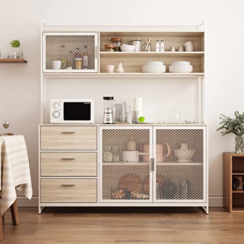 ECACAD Modern Wood Sideboard Buffet Storage Cabinet...