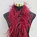 2 metri/lotto 2 strati verde mela soffice piume di struzzo costumi boa/trim per feste/costume/scialle/piuma di struzzo-vino rosso
