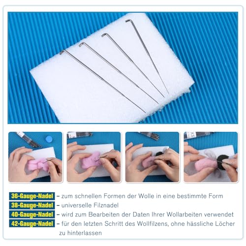 Namner Trockenfilz-Starterset mit 104 Filznadeln – Bild 4