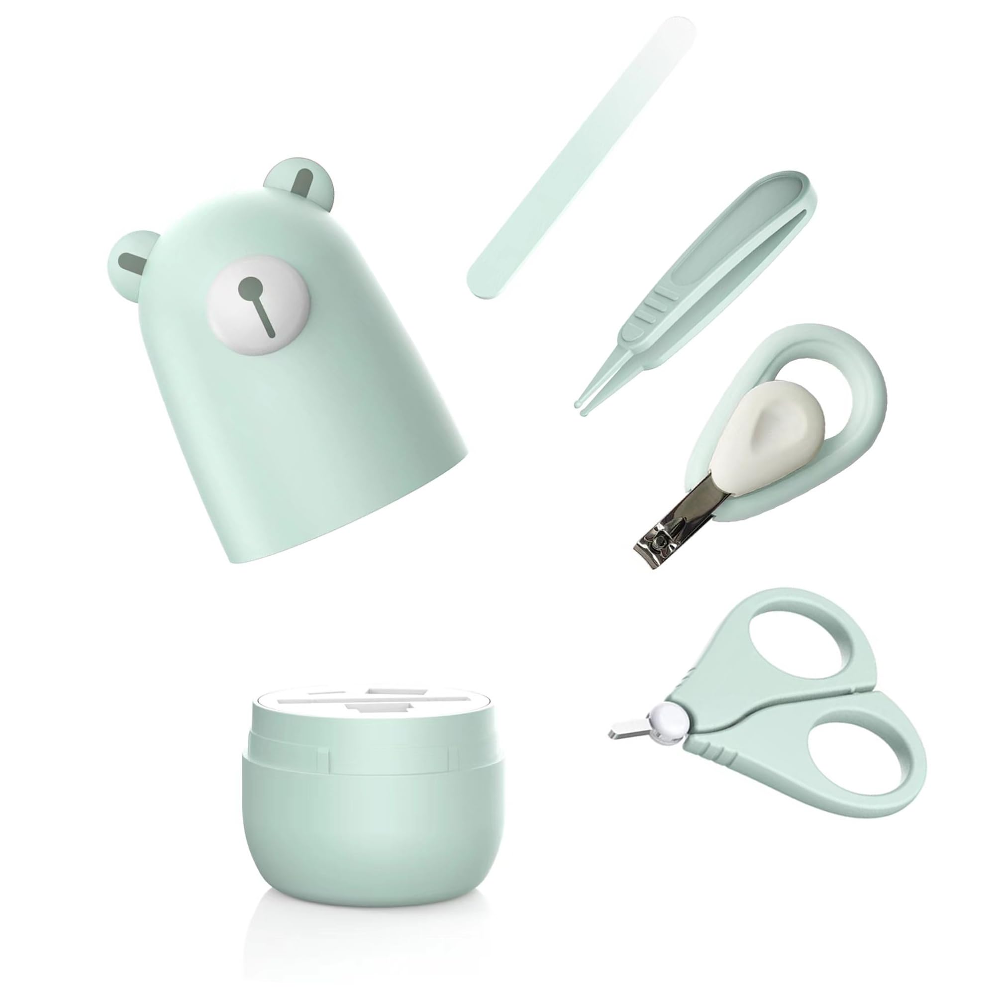 Baby Grooming Gift Set for New Parents and Kids (Green)