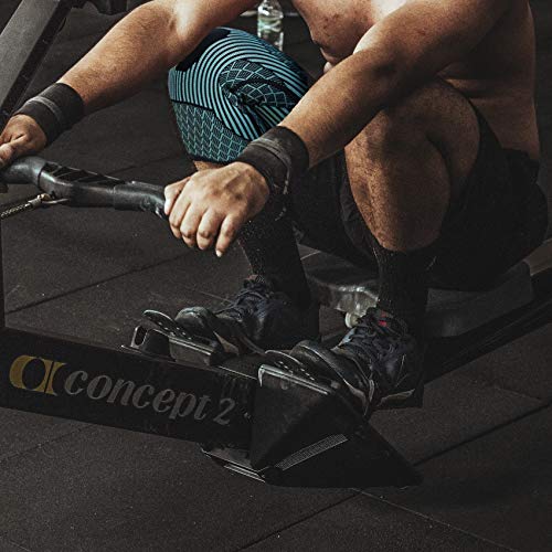 Image of JIUFENTIAN Copper Knee Braces for Knee Pain for Men and Women -Knee Sleeves Copper Knee Compression Sleeves for Knee Pain, Arthritis, Sports and Recovery Support (Copper-Blue, X-Large (Pack of 1))