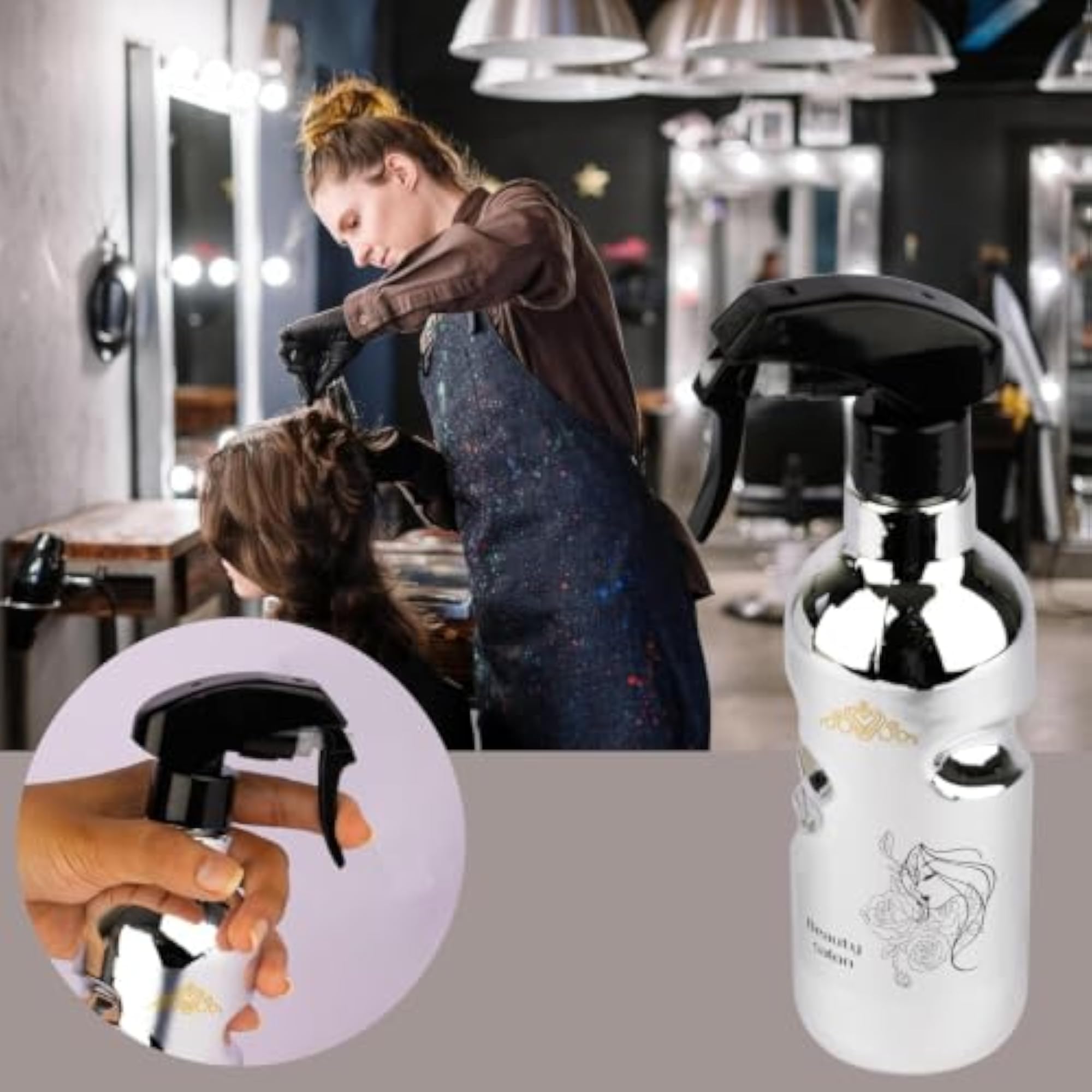 500ML Spray Water Bottle Ultra-Fine Mist Sprayer for Hairdressing