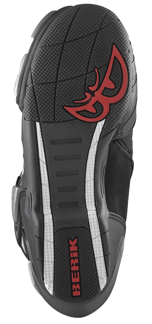 Berik Race-X EVO Stivali da moto, nero/bianco/grigio, 45