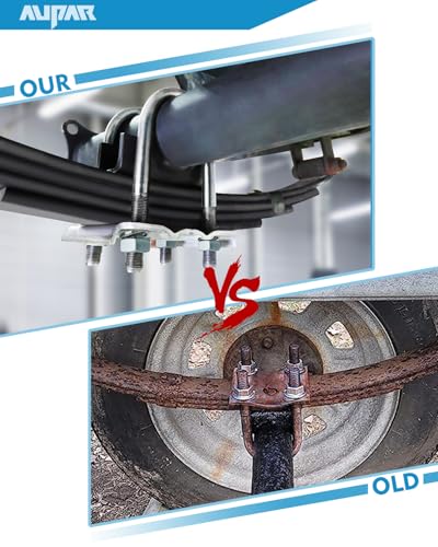 Image of Heavy Duty Trailer U Bolt Kit for 3,500 lb Trailer Axle | 2-3 /8 inch Round Axles | 5-1 /2 inch Long U Bolt | 2PCS