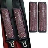 JDDRY Car Seat Belt Covers,Universal Car Seat Belt Pads Cover,Car Seat Belt Strap Cover Shoulder Pad,Bling Seat Belt Covers for Women,Car Interior Accessories(Red,2Pack)