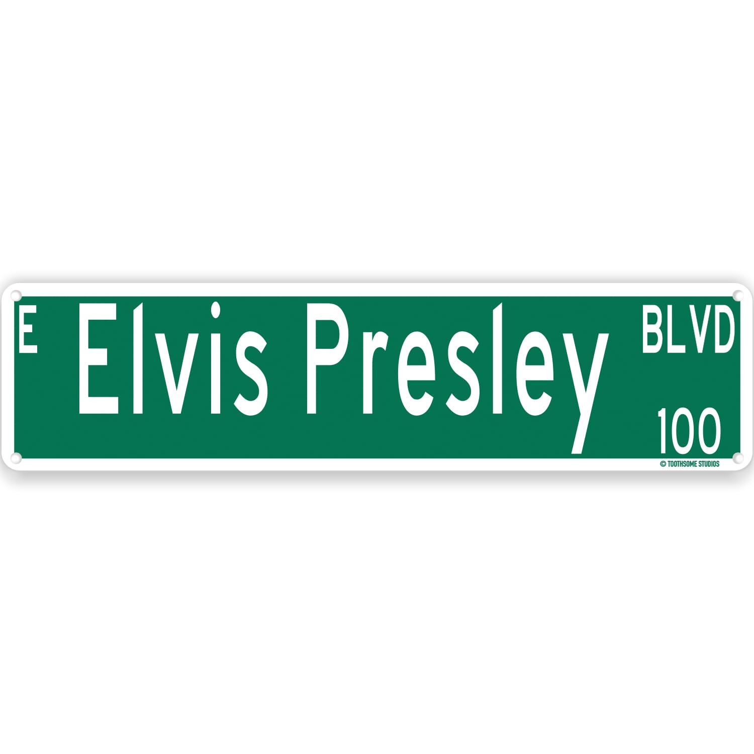 Las Vegas Theme Street Sign 16" x 4" Tin Wall Decor Sin City Gambling Capital Neon City The Strip Garage Home Bar Decoration (ElvisPresleyStreet)