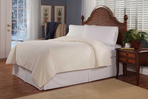 SoftHeat by Perfect Fit | Ultra Soft Plush Electric Heated Warming Blanket with Safe & Warm Low-Voltage Technology, King, Natural