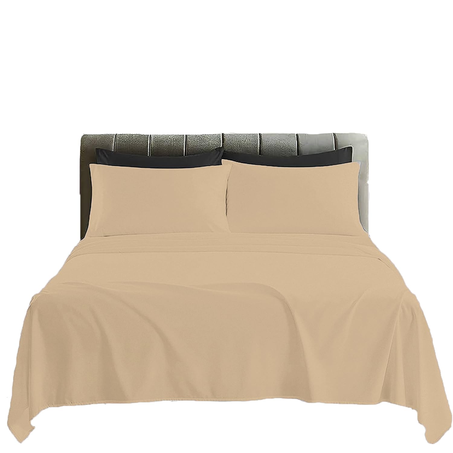 Amigozone Latte 100% Egyption Cotton 200 Thread Count Flat Sheets (, Double)