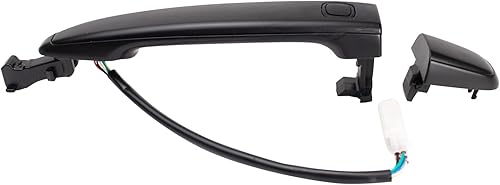 Miniatura 404 de TRQ Manija de la puerta exterior trasera izquierda del lado del conductor negra compatible con Honda Civic 2001-2005