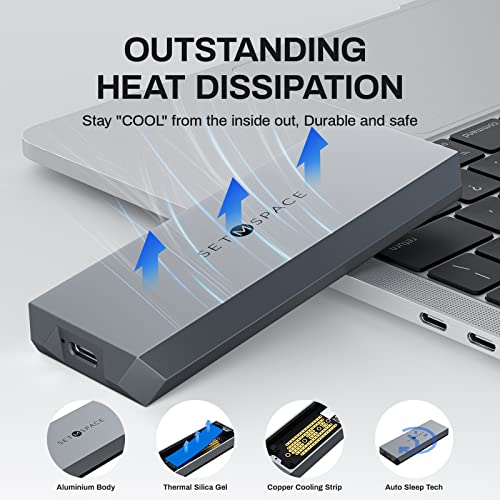 Caja externa NVME para M.2 PCIe, aluminio 20 Gbps miniatura 3