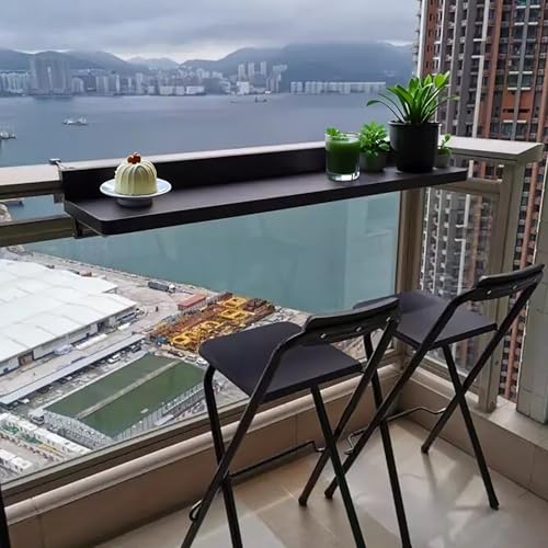 Table pliante murale contre le manque de place : bureau balcon compact - 4