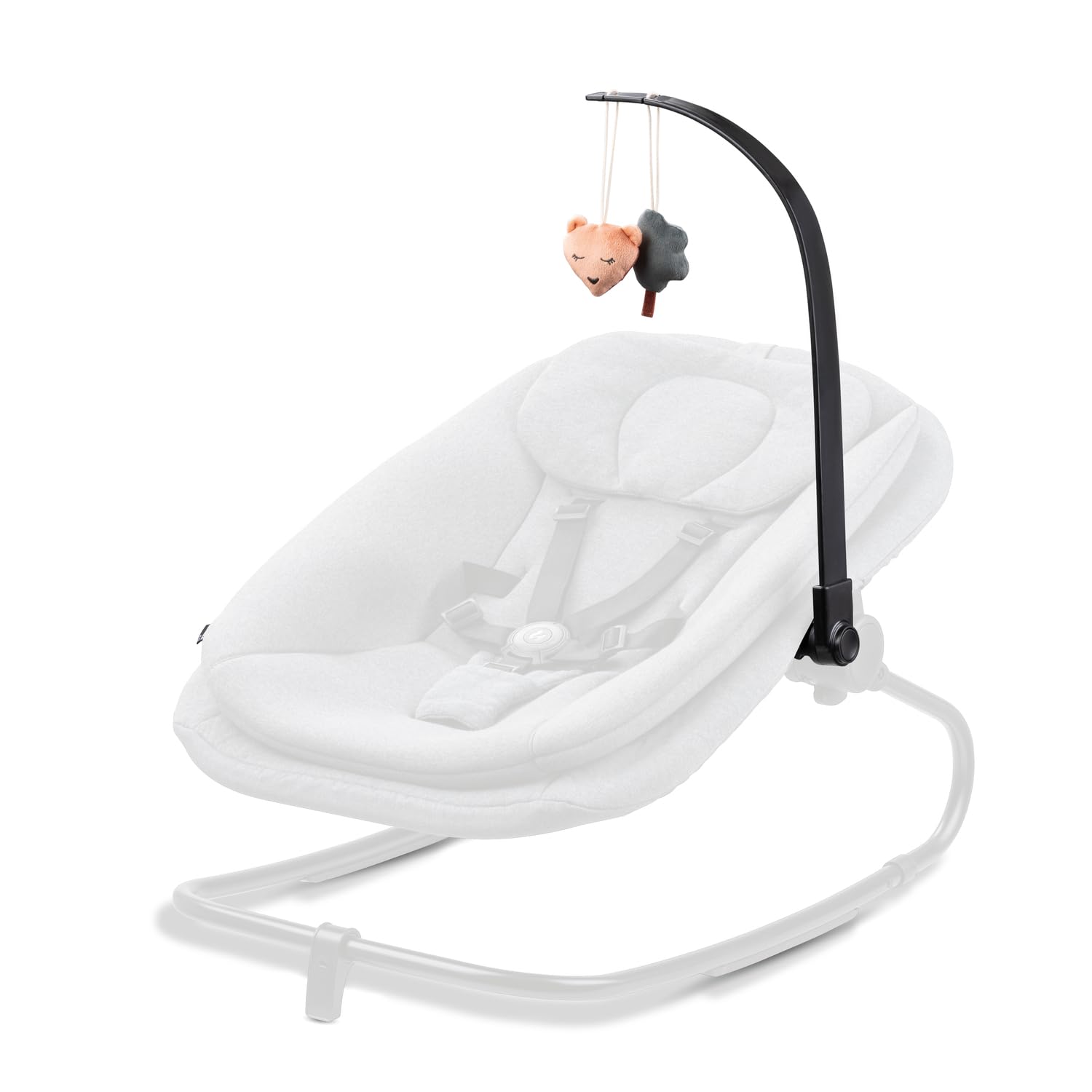 hauck Arco Giochi Neonato, Orso - Compatibile Solo con Sdraietta Highchair Bouncer (Non Adatto ad Altri Modelli) - Con Sonagli e Squeak - Facile da Fissare - Ruotevole