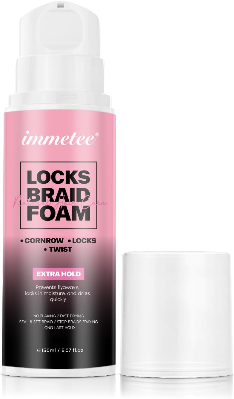 Braid Foam, Hair Mousse for Braids Twist, Locks, Extra Hold High Shine and Moisturizes Hair, Hair Control Mousse. 150ml