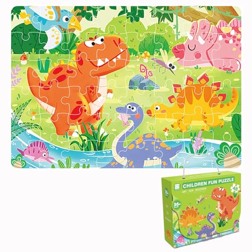 GIVEITALL Floor Puzzles for Kids 48 Pieces Dinosaurs