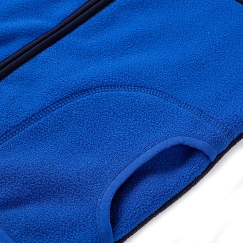 Image of Toddler Boys Girls Fleece Jacket Lightweight Fall Spring 2-12 Years | Soft Anti-Pilling Fleece, Easy Zip-Up, Hand-Warm Pockets, Windproof Stand Collar, Wear Alone or as Layer, Ideal for School