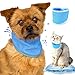 Zunea Pies chłodząca obroża bandana dla małych średnich psów lato chill out na szyję oddychająca natychmiastowa chłodząca szalik lekki zwierzę domowe psy koty apaszka dla szczeniaka mops niebieski M