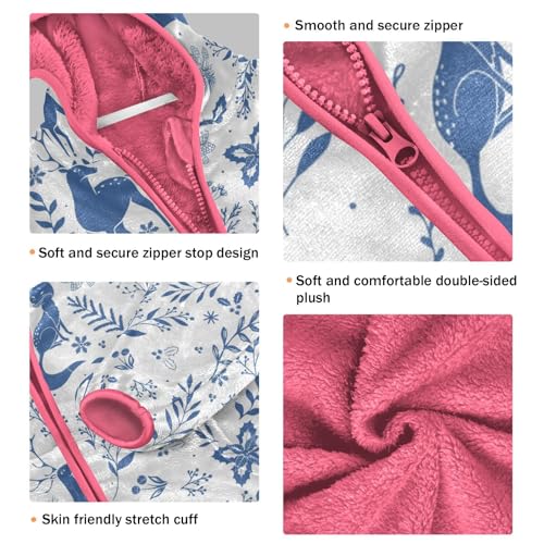 OTVEE Winter Christmas Deer Fox Kids Hoodie Jacket Fall Spring Full Zip Warm Outwear Coat3