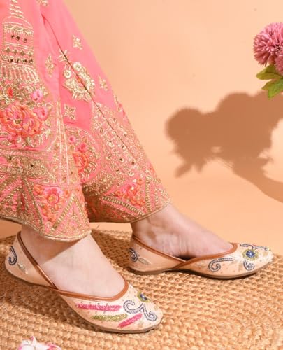 Image of SilverArrow Ethnic Embroidery Jutti with Beautiful Design for Women & Girls